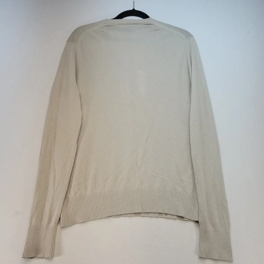 Banana Republic Sweater Mens Medium Beige Silk Cashmere Crewneck